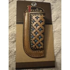 Justin Boots Justin Diamond Tooled Knife Sheath Genuine Leather 2172490K7 NWT